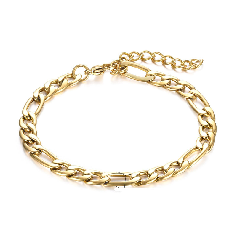 Kullanvärinen Figaro Teräsranneketju