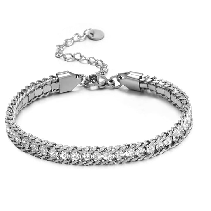 Armband i kirurgiskt stål med guldfärgat ton