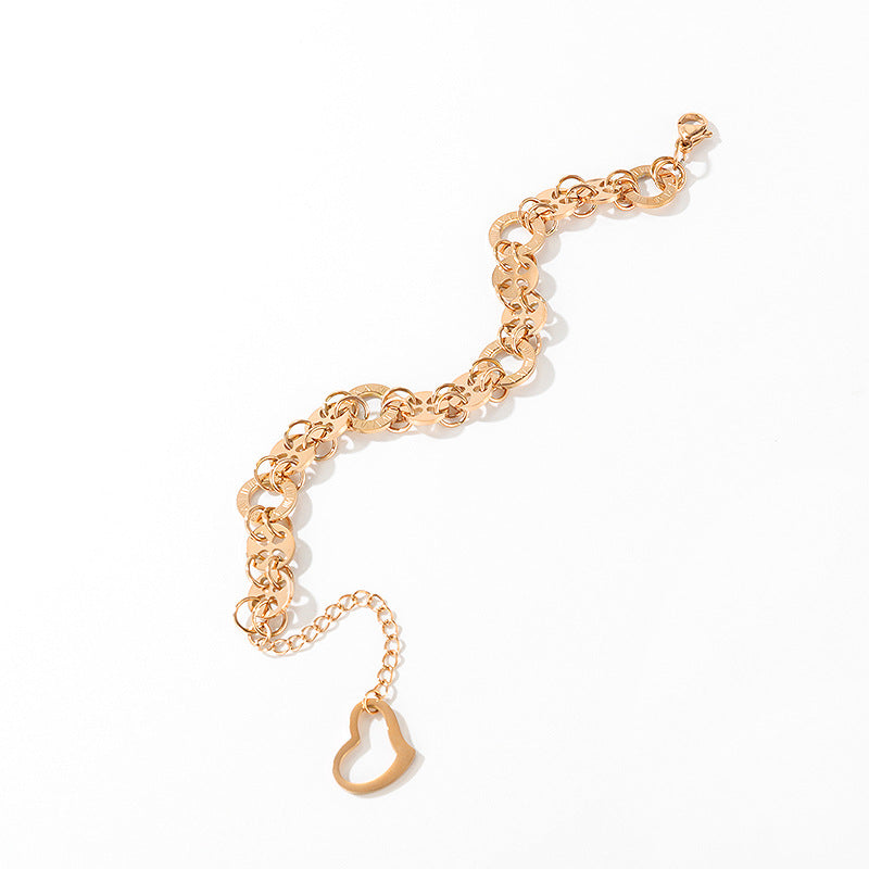 Ruusukullattu Teräsrannekoru – Roomalaiset Numerorenkaat