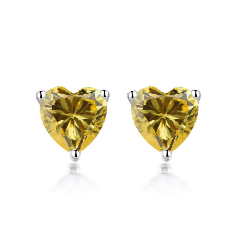 Sydän Zirkonia Hopeakorvakorut