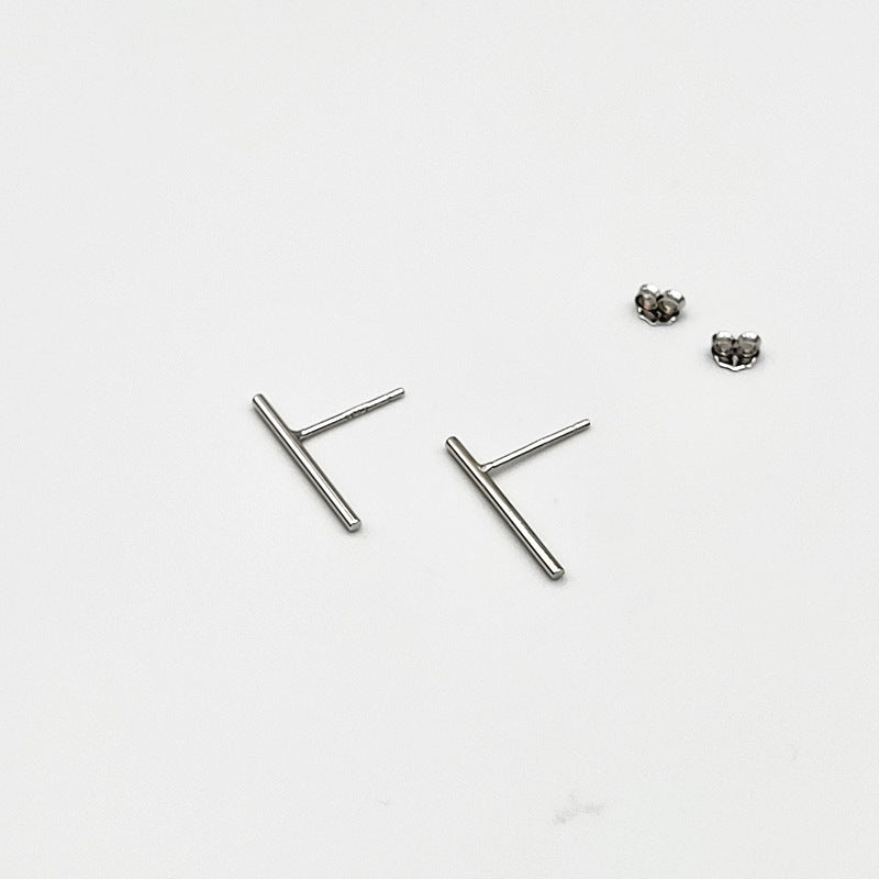 T-Muoto Hopeakorvakorut