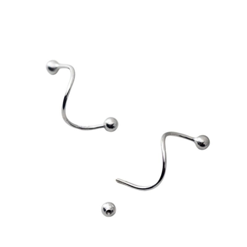 S-formade silverörhängen