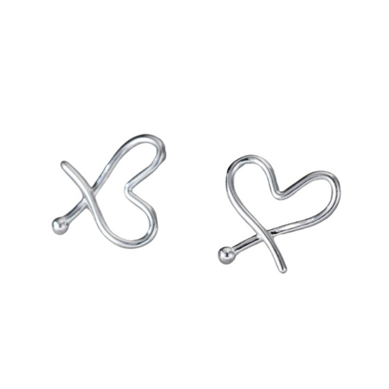 Heart Silver Earrings