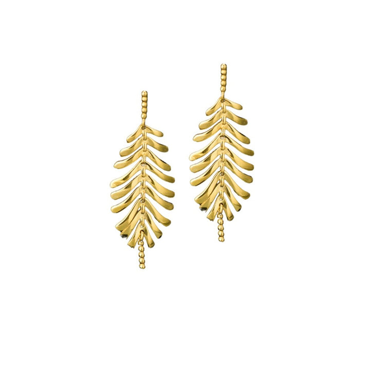 Kullatut Lehti Hopeakorvakorut