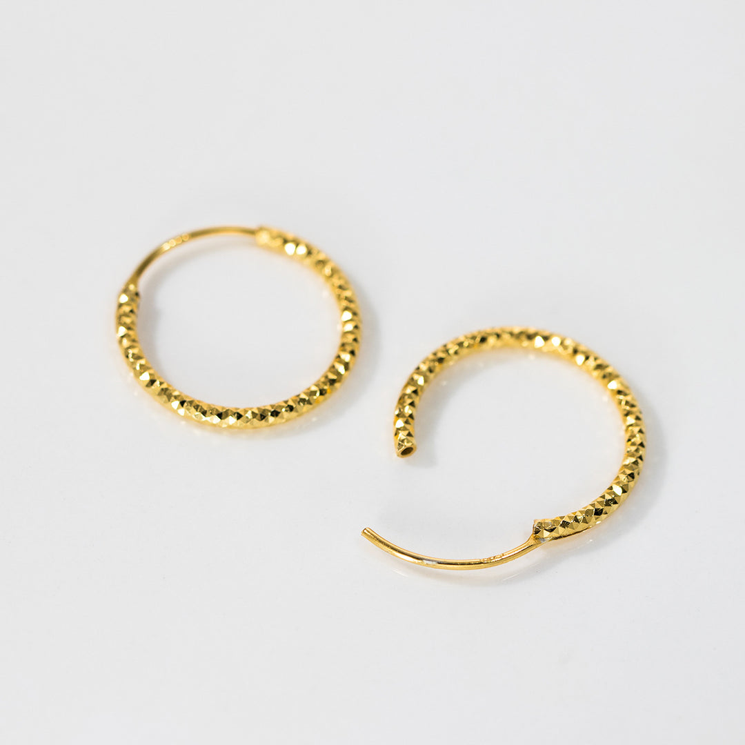 Kullatut facet-Kovarenkaat 925 Hopeaa