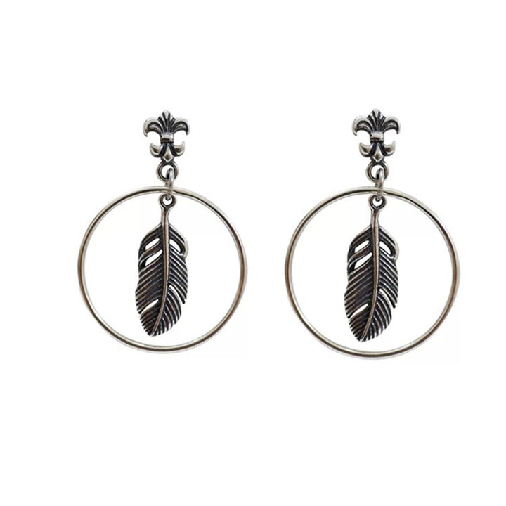 Feather Silver Earrings