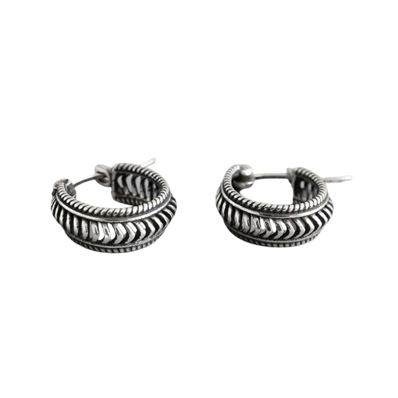 Hopeiset Vintage Korvarenkaat