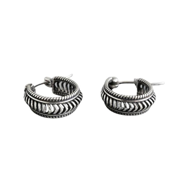 Hopeiset Vintage Korvarenkaat