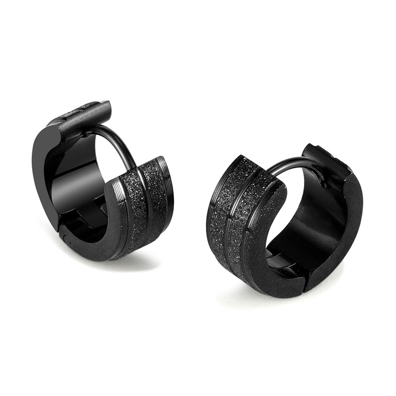 Black Steel Earrings