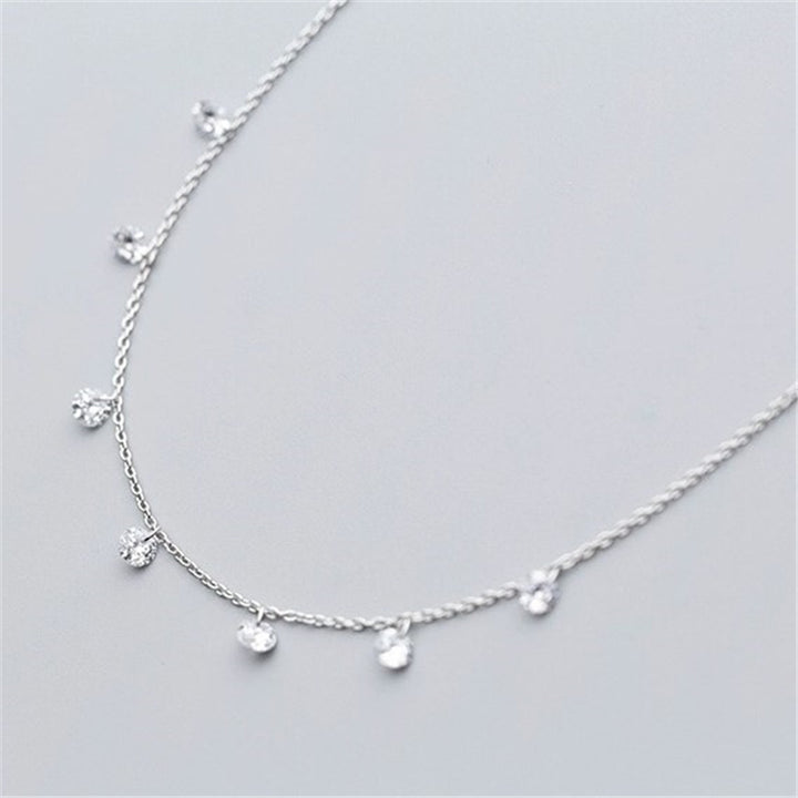 Zirkonia Hopeakaulaketju