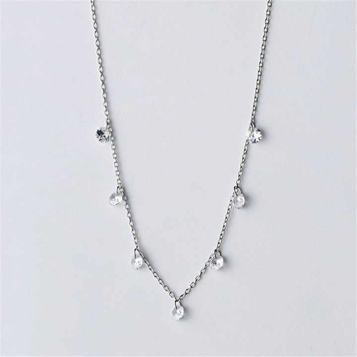 Zirkonia Hopeakaulaketju