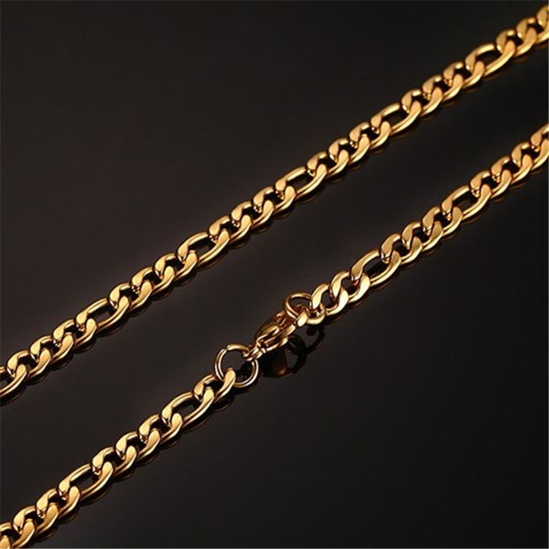 Kullanvärinen Figaro Teräskaulaketju 5mm