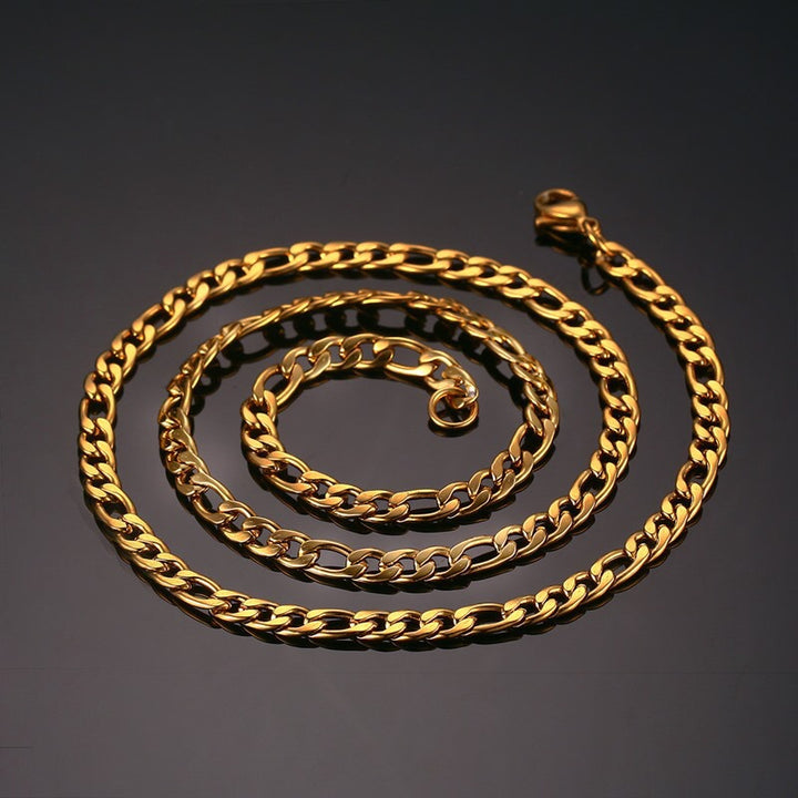 Kullanvärinen Figaro Teräskaulaketju 5mm