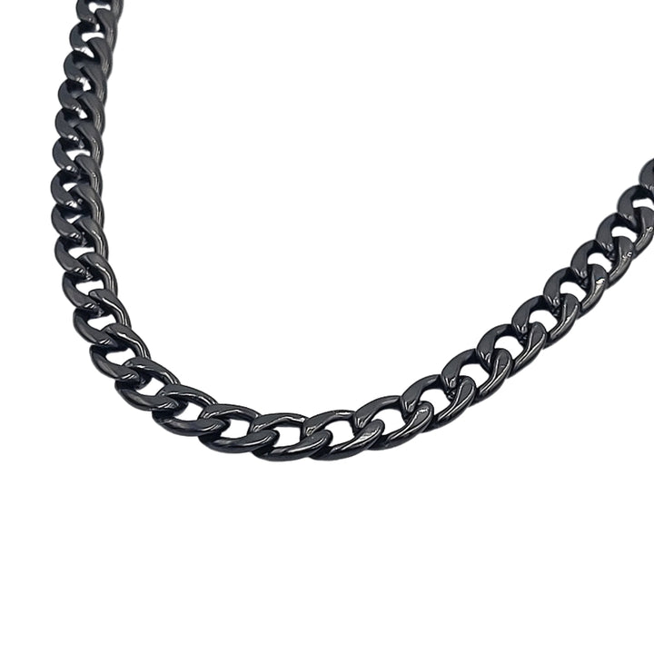 Svart rustningskedja 60 cm, stålhalskedja