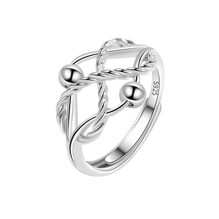 Säädettävä Infinity Anti-Stressi Hopeasormus