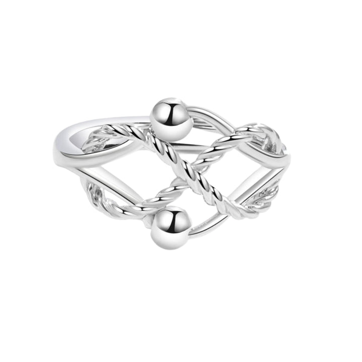 Säädettävä Infinity Anti-Stressi Hopeasormus