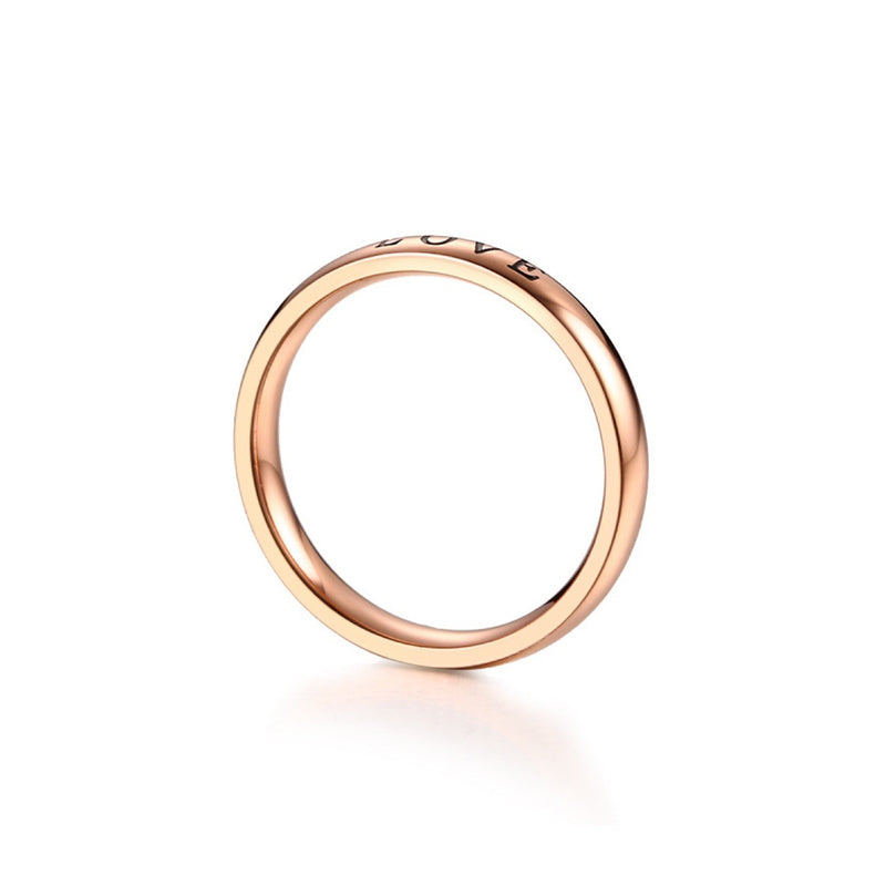 Ruusukullattu Love Terässormus