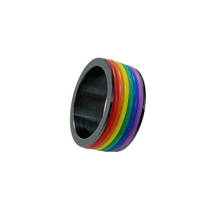 Sateenkaari  Kirurginterässormus Pride